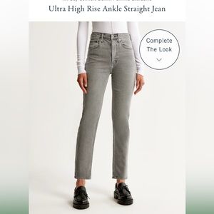 abercrombie ultra high rise ankle straight jeans size 28 long